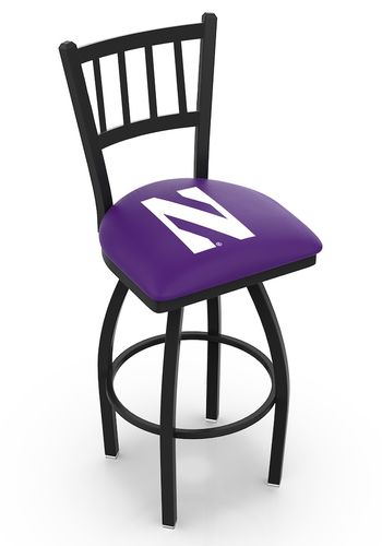 Northwestern Jailhouse Back Swivel Stool