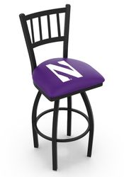 Northwestern Jailhouse Back Swivel Stool