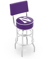 Northwestern Seatback Bar Stool