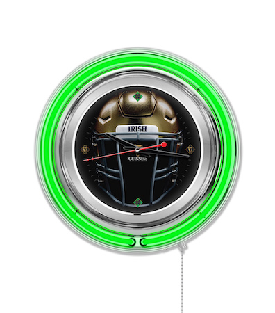 Notre Dame-Guinness Neon Clock 15