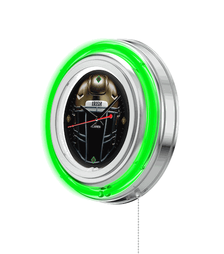 Notre Dame-Guinness Neon Clock 15