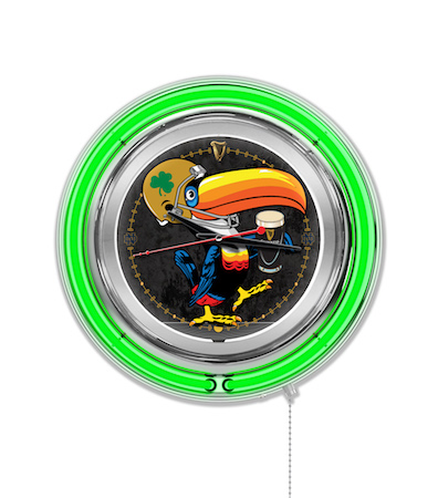 Notre Dame-Guinness Neon Clock 15