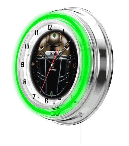 Notre Dame-Guinness Neon Clock 19