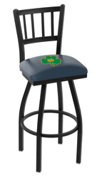 Notre Dame Shamrock Jailhouse Back Swivel Stool