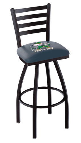 Notre Dame Leprechaun Ladder Back Swivel Stool