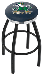 Notre Dame Leprechaun Chrome Ring Swivel Stool