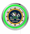Notre Dame Leprechaun Neon Clock 19