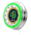 Notre Dame Shamrock Neon Clock 19