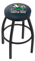 Notre Dame Leprechaun Black Ring Swivel Stool