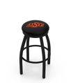 Oklahoma State Black Ring Swivel Stool