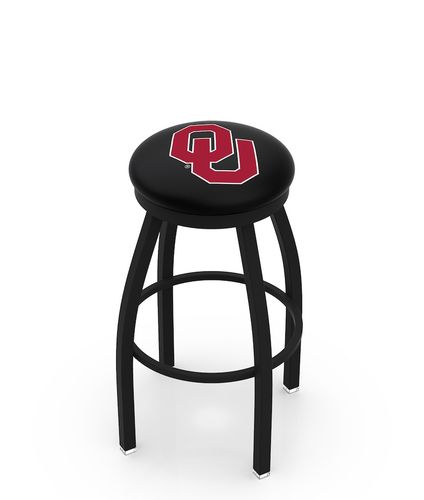 Oklahoma Black Ring Swivel Stool