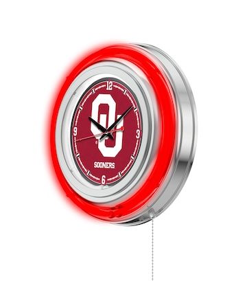 Oklahoma Neon Clock 15
