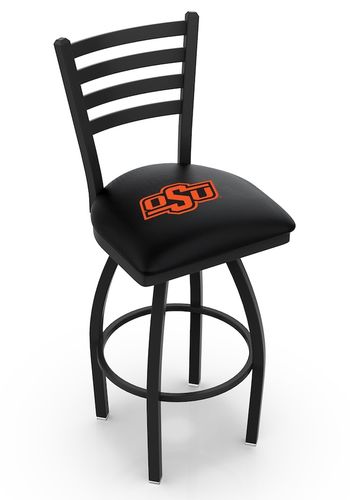 Oklahoma State Ladder Back Swivel Stool