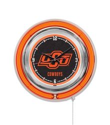 Oklahoma State Neon Clock 15
