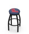 Ole Miss Black Ring Swivel Stool