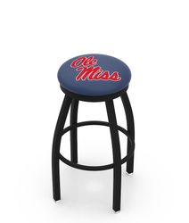Ole Miss Black Ring Swivel Stool