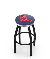 Ole Miss Chrome Ring Swivel Stool