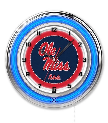 Ole Miss Neon Clock 19
