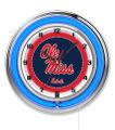 Ole Miss Neon Clock 19
