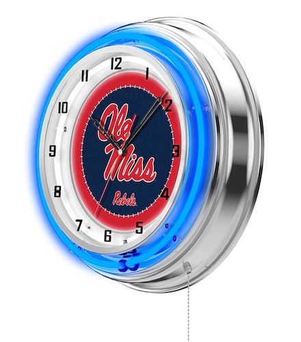 Ole Miss Neon Clock 19