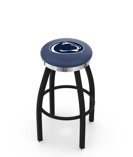 Penn State Chrome Ring Swivel Stool