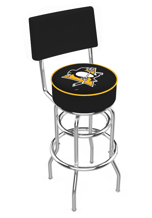 Pittsburgh Penguins Logo Seatback Bar Stool