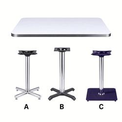 Rectangular Diner Booth Table