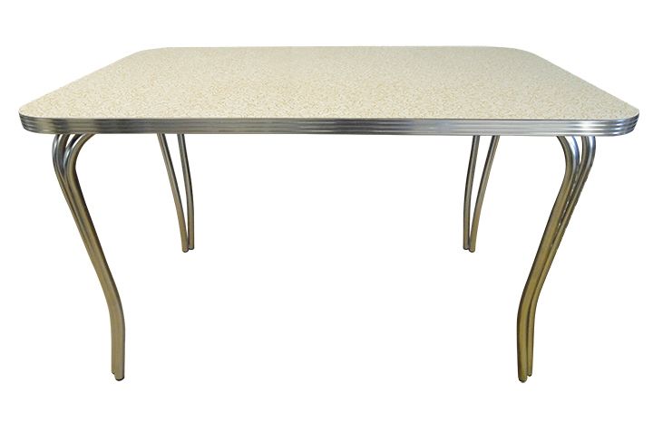 Rectangular Retro Diner Table Yellow - Quick Ship