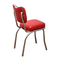 Red Retro Handle Back Dining Chair