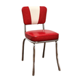 Red Retro V Back Dining Chair