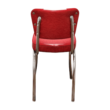 Red Retro V Back Dining Chair