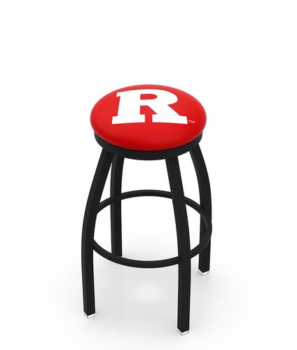 Rutgers Black Ring Swivel Stool
