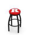 Rutgers Black Ring Swivel Stool