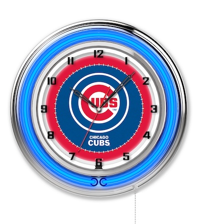 Chicago Cubs Neon Clock 19