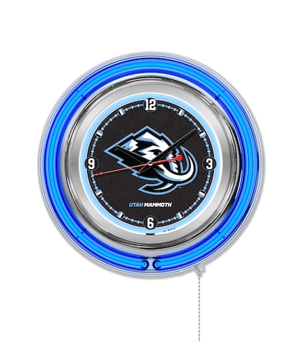 Utah Mammoth Neon Clock 15
