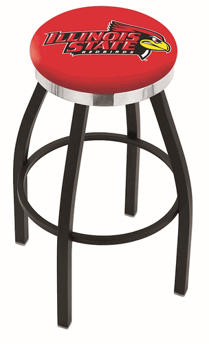 Illinois State Chrome Ring Swivel Stool
