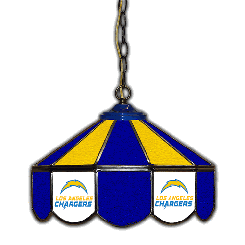 Los Angeles Chargers 14 Stained Glass Pub Light