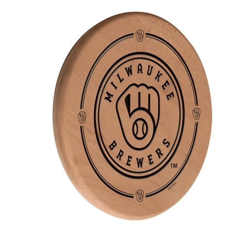 Milwaukee Brewers Laser Engraved Solid Wood Sign