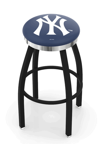 New York Yankees Chrome Ring Swivel Stool