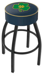 Notre Dame Shamrock Cushion Swivel Stool