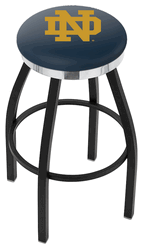 Notre Dame Chrome Ring Swivel Stool
