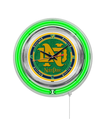 Notre Dame Vintage Neon Clock 15