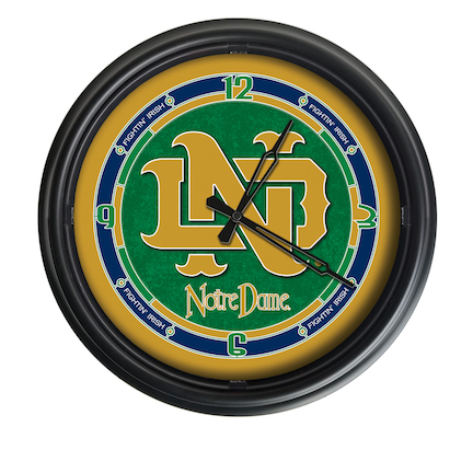 Notre Dame Vintage Green Outdoor LED Clock