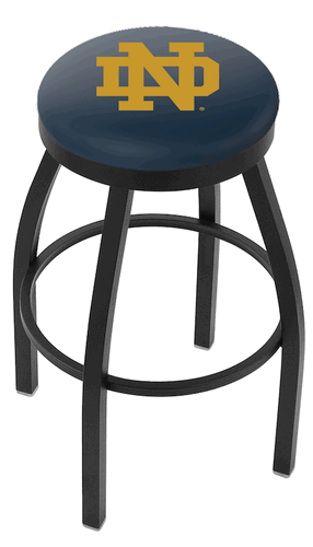 Notre Dame Black Ring Swivel Stool