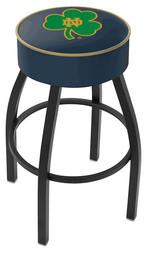 Notre Dame Shamrock Cushion Swivel Stool