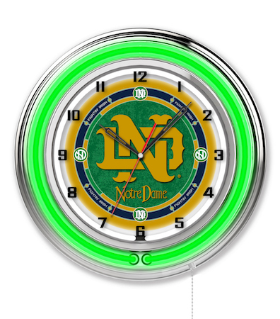 Notre Dame Vintage Neon Clock 19