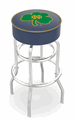 Notre Dame Shamrock Cushion Bar Stool