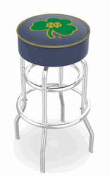 Notre Dame Shamrock Cushion Bar Stool