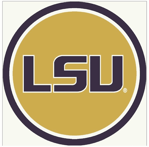 LSU 64 Round Spirit Rug