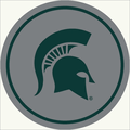 Michigan State 64 Round Spirit Rug